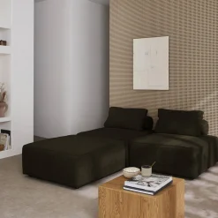 Sofá modular de pana, 3 plazas