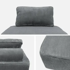Sofá modular de pana, 2 plazas