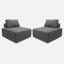 Sofá modular de pana, 2 plazas