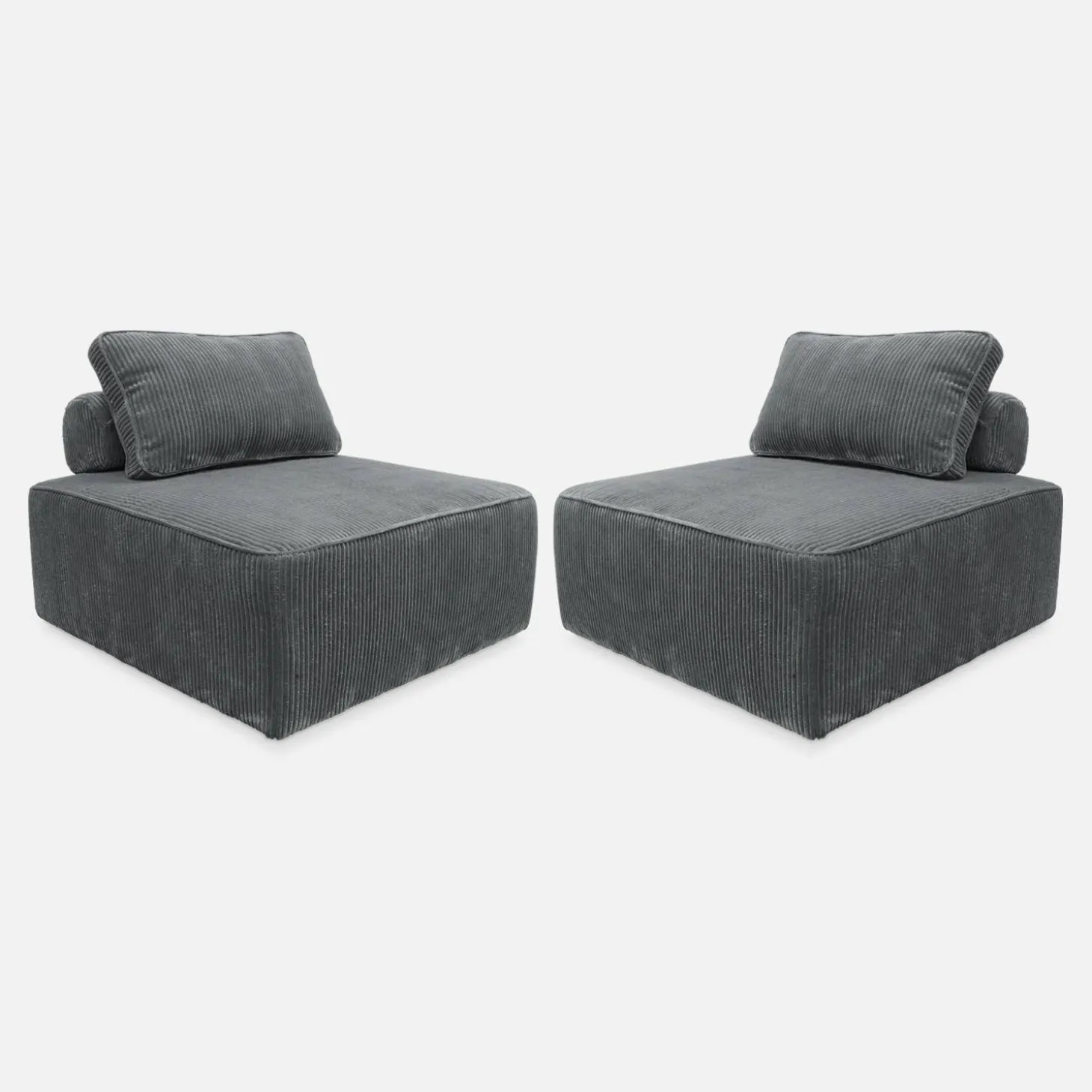 Sofá modular de pana, 2 plazas