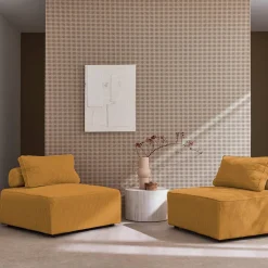 Sofá modular de pana, 2 plazas