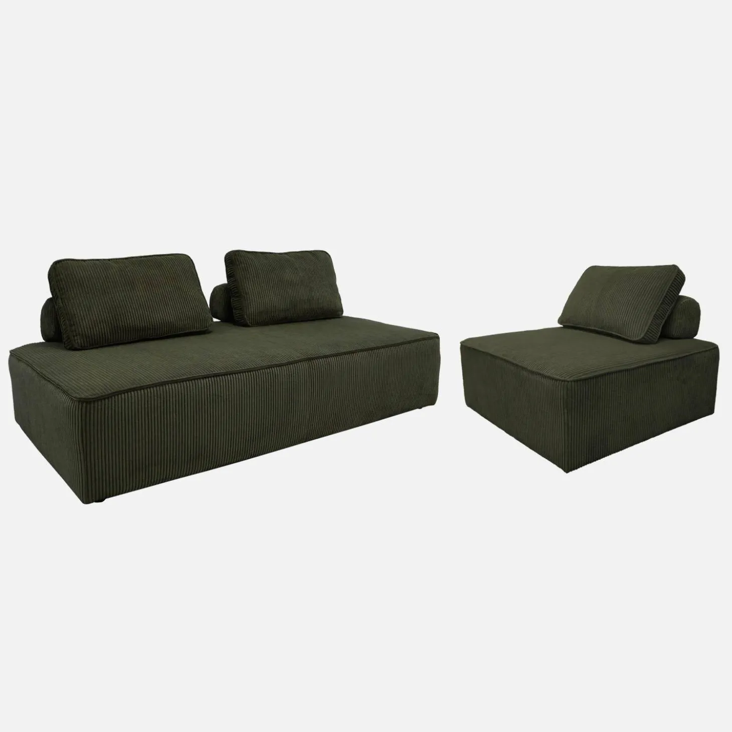 Sofá modular de pana, 3 plazas