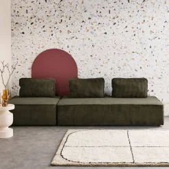 Sofá modular de pana, 3 plazas