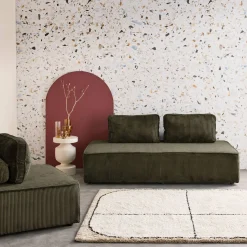 Sofá modular de pana, 3 plazas