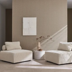Sofá modular de pana, 2 plazas