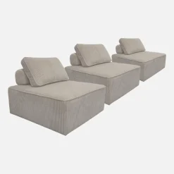 Sofá modular de pana, 3 plazas