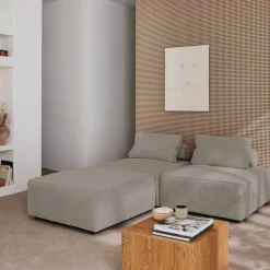 Sofá modular de pana, 3 plazas