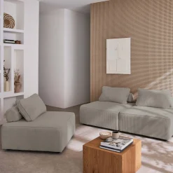 Sofá modular de pana, 3 plazas