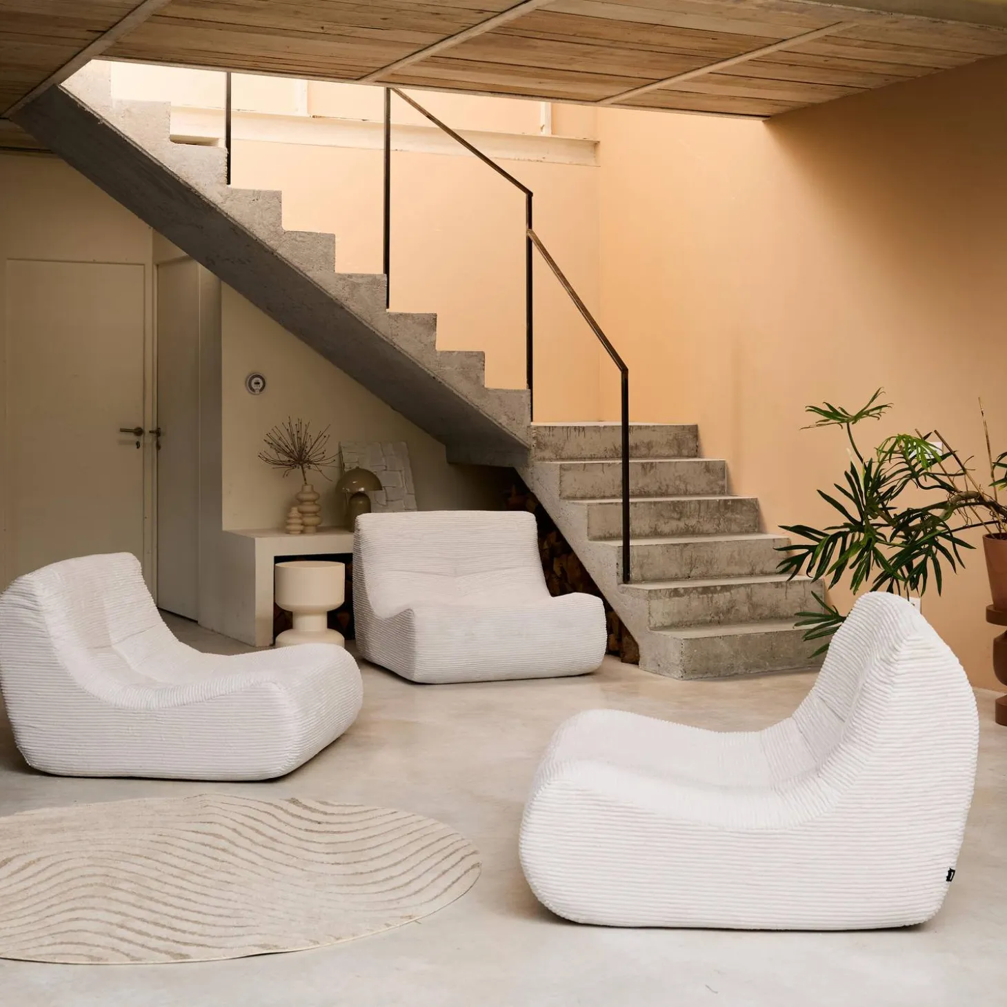 Sofá modular de pana, 3 plazas