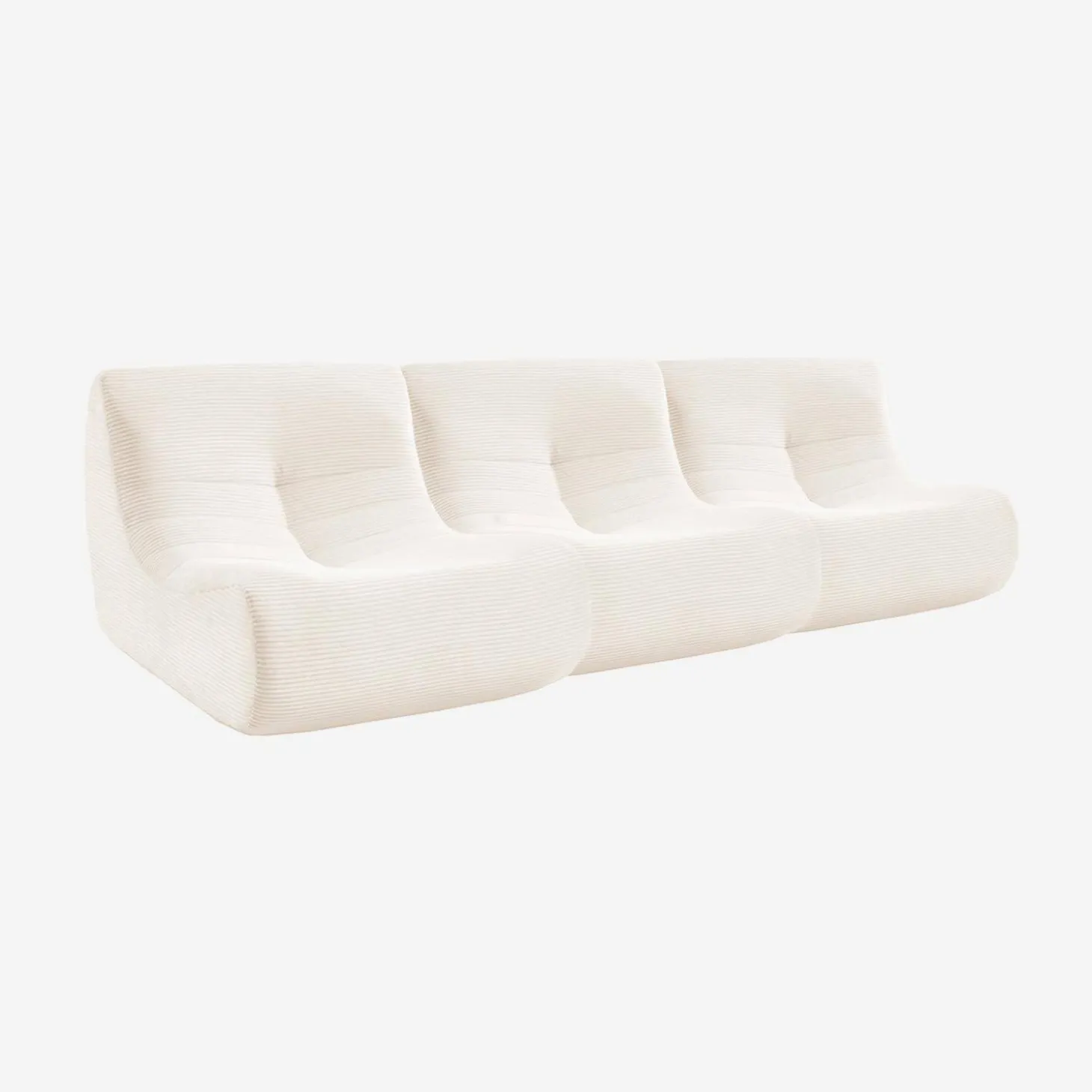 Sofá modular de pana, 3 plazas