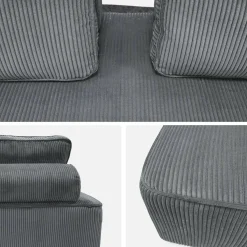 Sofá modular de pana, 4 plazas