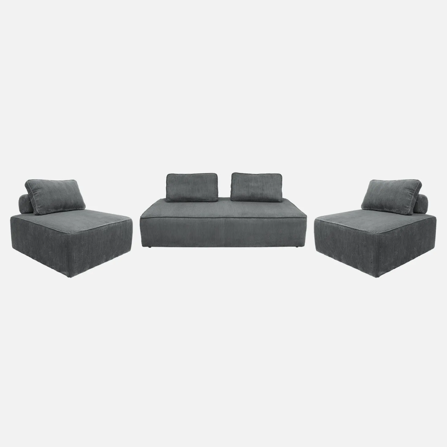 Sofá modular de pana, 4 plazas
