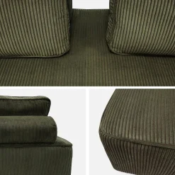 Sofá modular de pana, 4 plazas