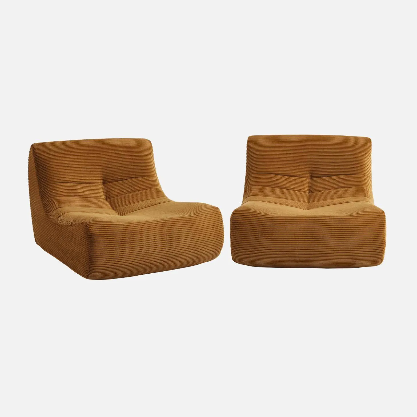 Sofá modular de pana, 2 plazas
