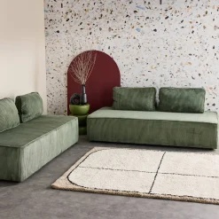 Sofá modular de pana, 4 plazas