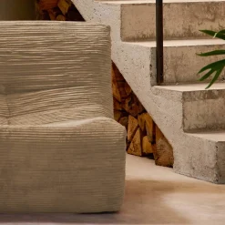 Sofá modular de pana, 2 plazas