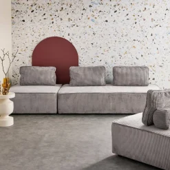 Sofá modular de pana, 4 plazas