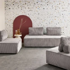 Sofá modular de pana, 4 plazas