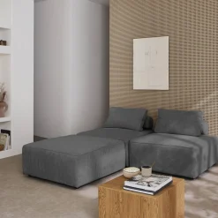 Sofá modular de pana, 3 plazas
