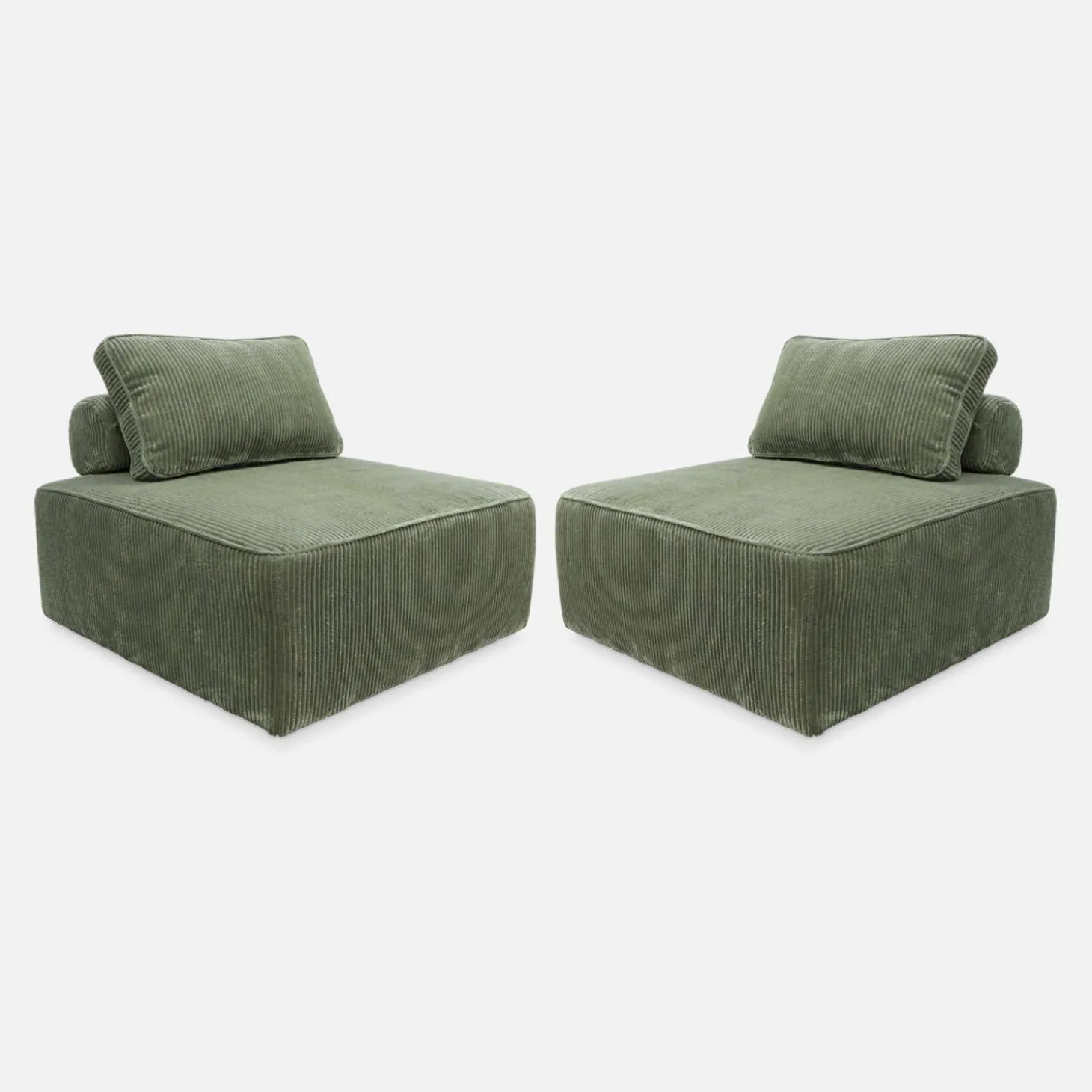 Sofá modular de pana, 2 plazas