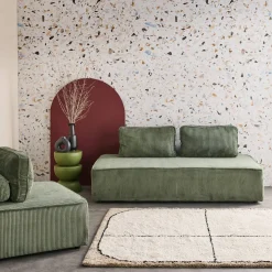 Sofá modular de pana, 3 plazas