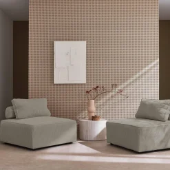 Sofá modular de pana, 2 plazas