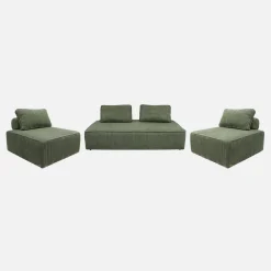 Sofá modular de pana, 4 plazas