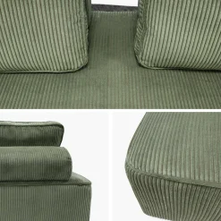 Sofá modular de pana, 4 plazas
