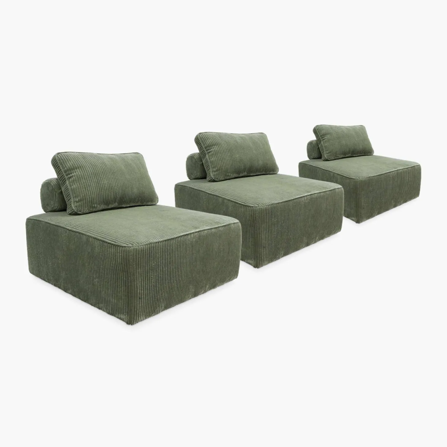 Sofá modular de pana, 3 plazas