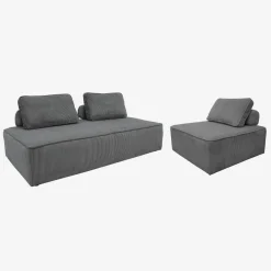 Sofá modular de pana, 3 plazas