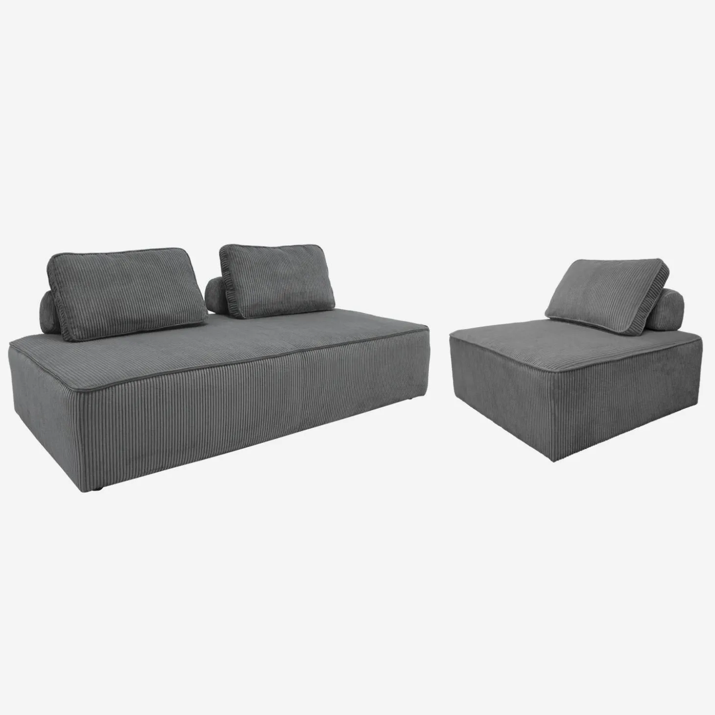 Sofá modular de pana, 3 plazas