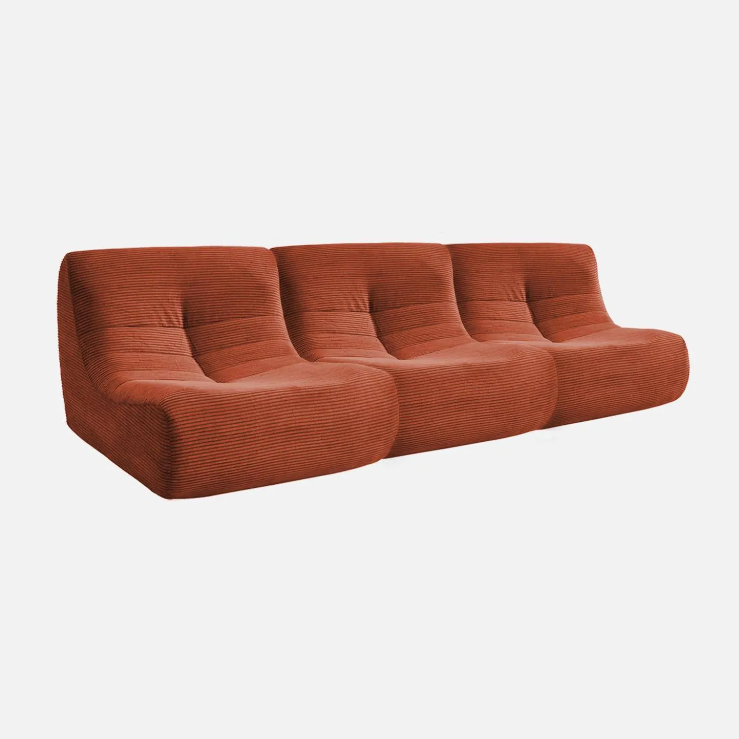 Sofá modular de pana, 3 plazas