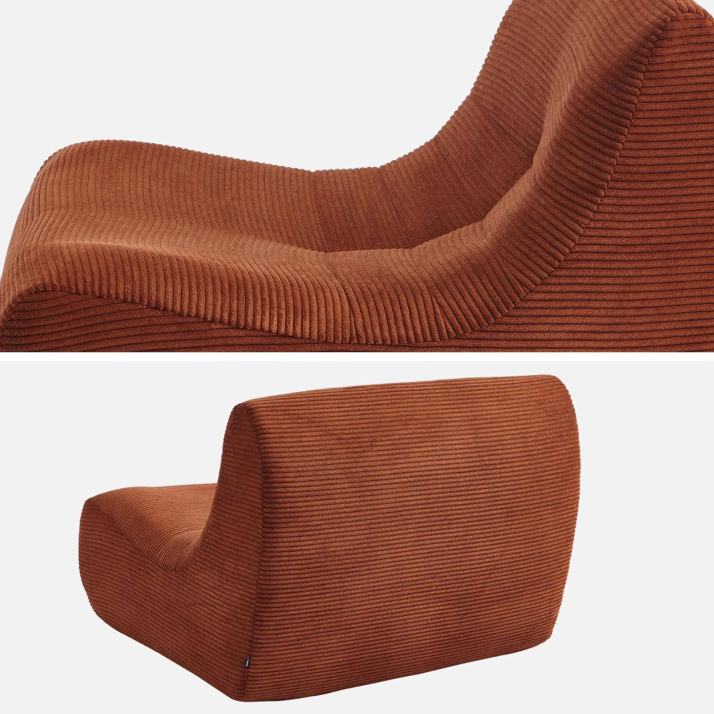 Sofá modular de pana, 3 plazas
