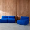 Sofá modular de tela simple, 3 plazas