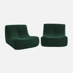 Sofá modular de terciopelo, 2 plazas