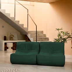 Sofá modular de terciopelo, 2 plazas