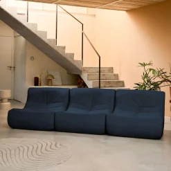Sofá modular de terciopelo, 3 plazas