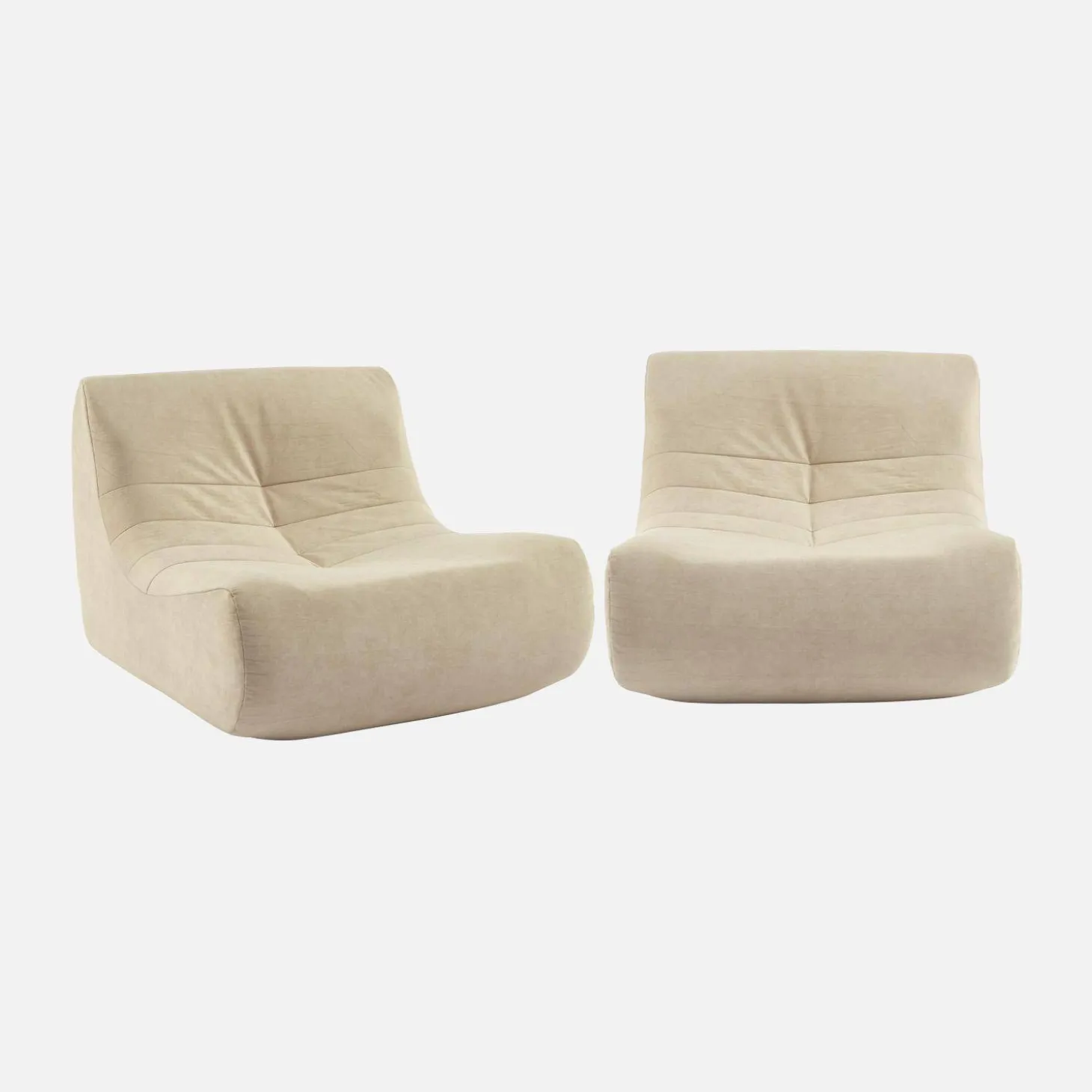 Sofá modular de terciopelo, 2 plazas