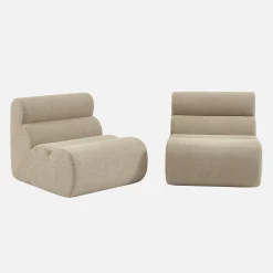 Sofá modular en borreguito texturizado, 2 plazas