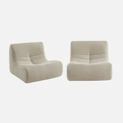 Sofá modular en borreguito texturizado, 2 plazas