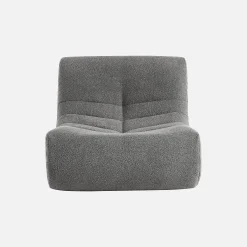 Sofá modular en borreguito texturizado, 3 plazas