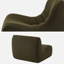 Sofá modular en borreguito texturizado, 2 plazas