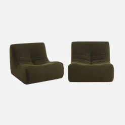 Sofá modular en borreguito texturizado, 2 plazas