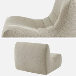 Sofá modular en borreguito texturizado, 3 plazas