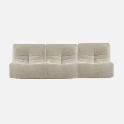 Sofá modular en borreguito texturizado, 3 plazas