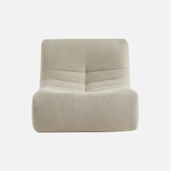 Sofá modular en borreguito texturizado, 3 plazas