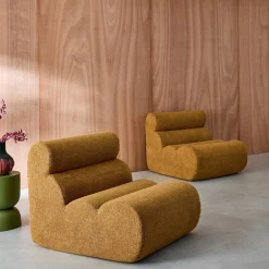 Sofá modular en borreguito texturizado, 2 plazas