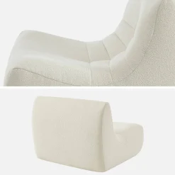 Sofá modular en borreguito texturizado, 3 plazas