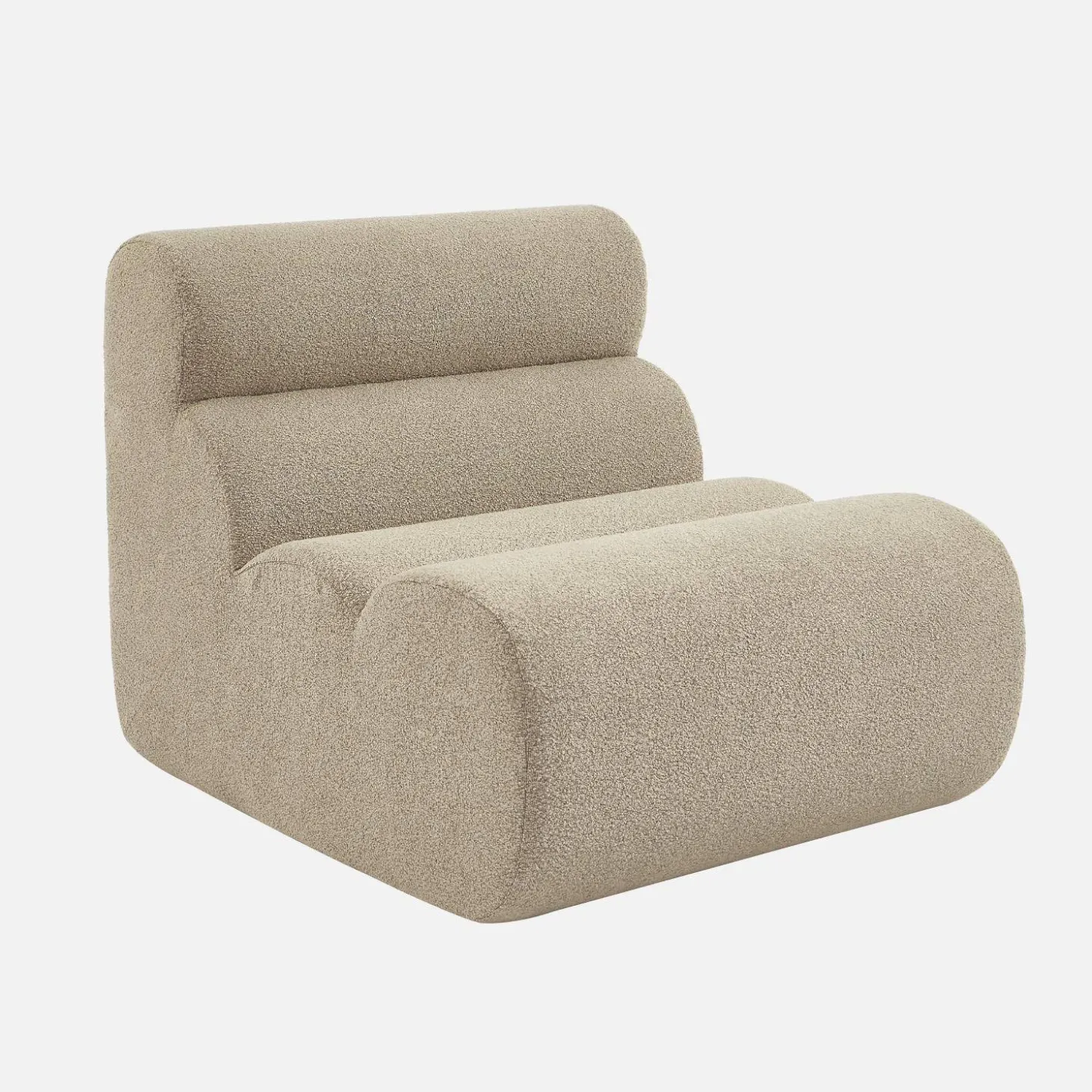 Sofá modular en borreguito texturizado