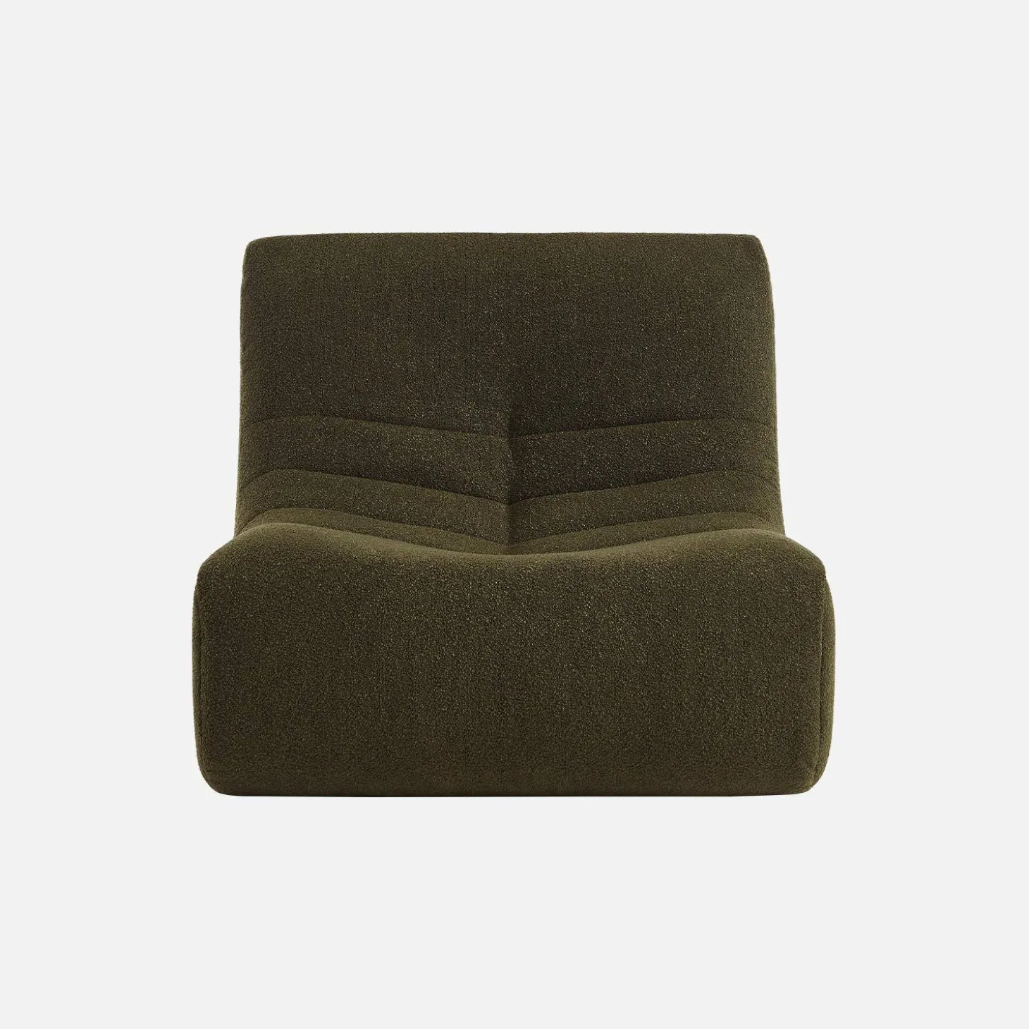 Sofá modular en borreguito texturizado, 3 plazas